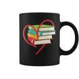 I Love Reading Heart Love Books TShirt Library Bookworm Graphic Print Coffee Mug