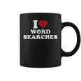 I Love Word Searches Puzzle Book Lover Graphic Print Coffee Mug