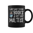 Maltese Avid Book Reader Dog Mom For Men Women Graphic Print Coffee Mug