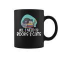 All I Need Is Books & Cats Graphic Print Coffee Mug