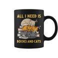 All I Need Is Books And Cats Graphic Print Coffee Mug