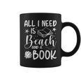 All I Needs Is Beach & A Book Book Reading Lover Graphic Print Coffee Mug