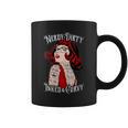 Nerdy Dirty Inked & Curvy Book Lover Tattoo Pop Art Girl Graphic Print Coffee Mug