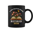 A New Chapter Begins Retired 2026 Floral Book Butterfly Tee Graphic Print Coffee Mug