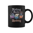 Nothing Beats Reading Book Librarian Rock Paper Scissors Graphic Print Coffee Mug