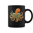 Octopus Reading Book Bookworm Librarian Women Men Kids Graphic Print Coffee Mug