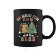 Oh What Fun It Is To Read Christmas Tree Book Lover Groovy Graphic Print Coffee Mug