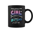 Once Upon A Time There Was A Girl Who Loved Books Design Graphic Print Coffee Mug