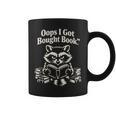 Oops I Got Bought Book Raccoon Reading Bibliophile Graphic Print Coffee Mug