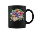 Open Book With Colorful Hibiscus Flowers Bloom Graphic Print Coffee Mug