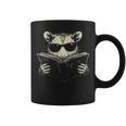 Opossum Reading Book Sunglasses Vintage Trash Panda Graphic Print Coffee Mug