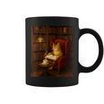 Orange Cat Book Lovers Cozy Bookish Librarian Graphic Print Coffee Mug Orange Cat Book Lovers Cozy Bookish Librarian Graphic Print Coffee Mug