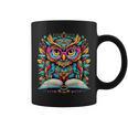 Owl With Glasses Book Lover Reading Graphic Print Coffee Mug