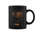 Owl Library Books Wisdom Reading Vintage Scholar Graphic Print Coffee Mug
