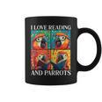 Parrot Love Reading And Parrots Child Book Lover Graphic Print Coffee Mug