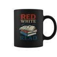 Patriotic Red & Read 4th Of July Book Lover Librarian Graphic Print Coffee Mug