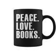 Peace Love Read Books Book Lover n Girls Reading Teacher Graphic Print Coffee Mug