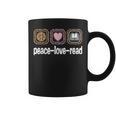 Peace Love Read Leopard Print Women Girls Kids Book Reading Graphic Print Coffee Mug