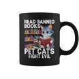 Pet Cats Fight Evil Read Banned Books Graphic Print Coffee Mug Pet Cats Fight Evil Read Banned Books Graphic Print Coffee Mug