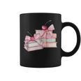 Pink Bow Books And Cherries For Book Lover Girl Women Graphic Print Coffee Mug