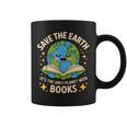 Planet With Books Reader Reading Environmentalist Earth Day Graphic Print Coffee Mug