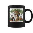 Raccoon Family Reading Around Treetop Home Books Adventure Graphic Print Coffee Mug