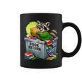 Raccoon At Library Book Return Librarian And Reader Graphic Print Coffee Mug