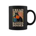 I Read Banned Books Cat Reader Bookworm Graphic Print Coffee Mug