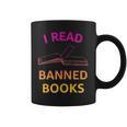 I Read Banned Books Pink-Yellow Literature Activist Graphic Print Coffee Mug I Read Banned Books Pink-Yellow Literature Activist Graphic Print Coffee Mug