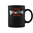 I Read Banned Books Scrap Letters Literature Activist Graphic Print Coffee Mug
