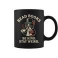 Read Books Be Kind Stay Weird Dog Boston Terrier Reading Graphic Print Coffee Mug Read Books Be Kind Stay Weird Dog Boston Terrier Reading Graphic Print Coffee Mug