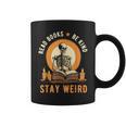Read Books Be Kind Stay Weird Skeleton Reading Goth Bookish Graphic Print Coffee Mug