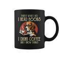 i Read Books And i Know Things Beagle Dog Reading Coffee Graphic Print Coffee Mug