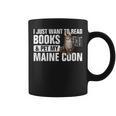 Read Books Pet My Maine Coon Bookworm Cat Lover For Men Women Kids Graphic Print Coffee Mug
