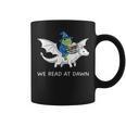 We Read At Dawn Bookish Frog Wizard Reading Graphic Print Coffee Mug We Read At Dawn Bookish Frog Wizard Reading Graphic Print Coffee Mug