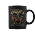 Read 'Em Cowgirl Saddle Up With A Good Book Rodeo Bookworm Graphic Print Coffee Mug