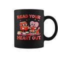 Read Your Heart Out Valentine Reading Book Girl Kid Teacher Graphic Print Coffee Mug