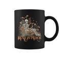 Read In Peace Skeleton Reading Book Halloween Bookish Graphic Print Coffee Mug