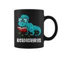 Readasaurus Reading Dinosaur Bookworm Book Reader Meme Graphic Print Coffee Mug
