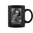 The Reader Tarot Card Book Lover Skeleton Reading Book Graphic Print Coffee Mug