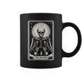 The Reader Tarot Card Books Skeleton Reading Book Graphic Print Coffee Mug