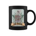 The Reader Tarot Card Skeleton With Book Lover Bookworm Graphic Print Coffee Mug