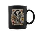The Reader Tarot Card Skeleton Reading Book Graphic Print Coffee Mug