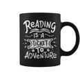 Reading Adventure Bookworm Book Graphic Print Coffee Mug