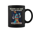 Reading Can Take You Anywhere Astronaut Book Lover Teacher For Men Women Kids Graphic Print Coffee Mug