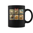Reading Book Lover Bookish Cat Mom Cat Reading Books Stamps Graphic Print Coffee Mug