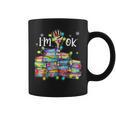 Reading Books I'm Ok National Book Lovers Lights Christmas Graphic Print Coffee Mug