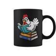 Reading Chicken Bookworm Cute Chicken With Glasses Books Graphic Print Coffee Mug