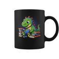 Reading Dinosaur Book Lover Cute Dino Reading Graphic Print Coffee Mug