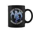 Reading Dragon Easily Distracted By Books Lover Bookworm Graphic Print Coffee Mug Reading Dragon Easily Distracted By Books Lover Bookworm Graphic Print Coffee Mug